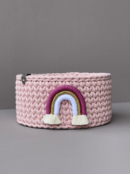 CESTINO PORTAOGGETTI CON ARCOBALENO