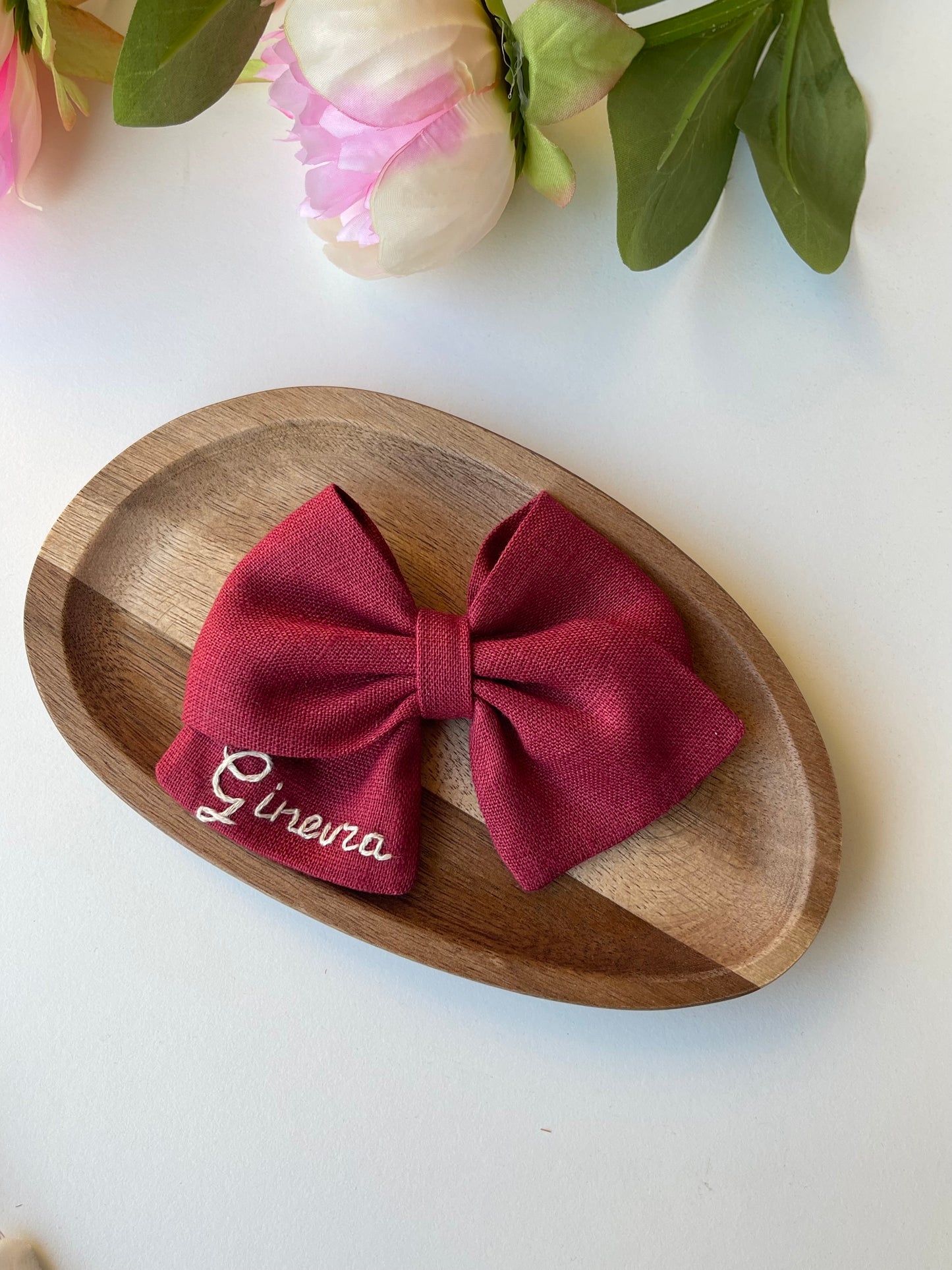 FIOCCO CON NOME RICAMATO